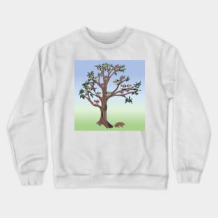 The Echidna, a Gum Tree and all the cockatoos Crewneck Sweatshirt